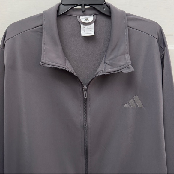 Full Zip Performance Jacket Adidas Men’s 2XL Gray - Picture 3 of 10